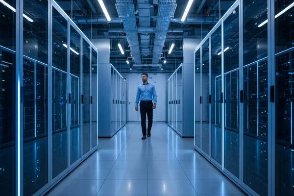 Nowoczesna serwerownia z AI